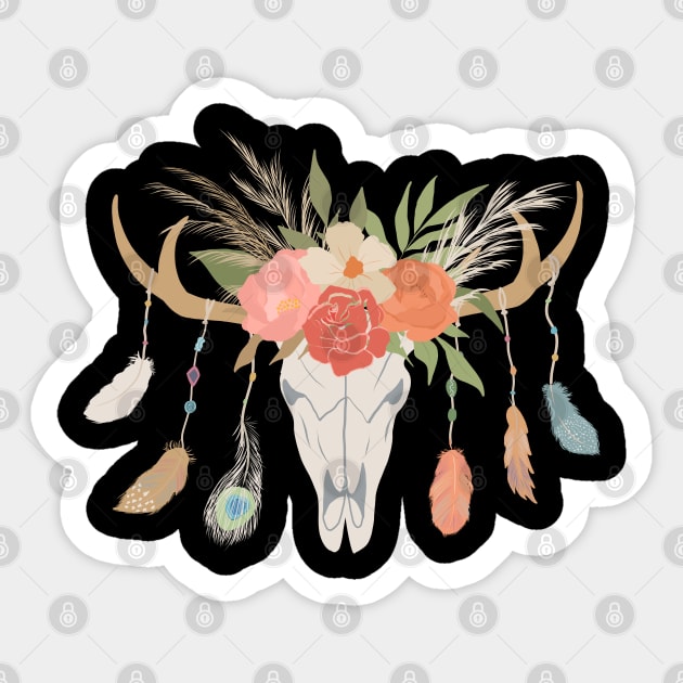 Boho Country Feathers Sticker by DesignIndex